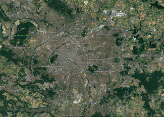 Vue satellite de Paris