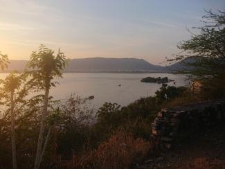 coucher de soleil sur le lac