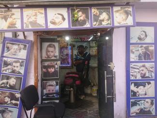 devanture du barbier